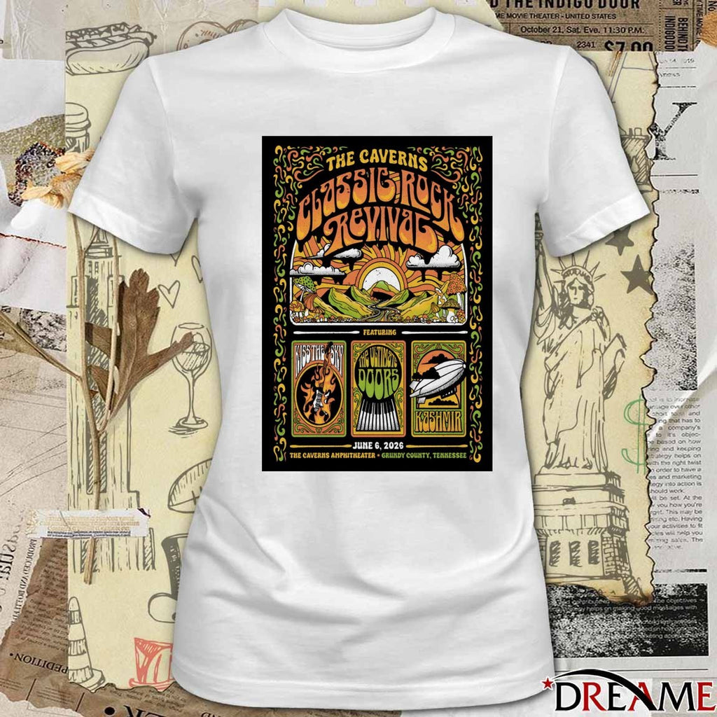 Poster The Caverns Classic Rock Revival June 6 2026 Grundy County TN t-shirt