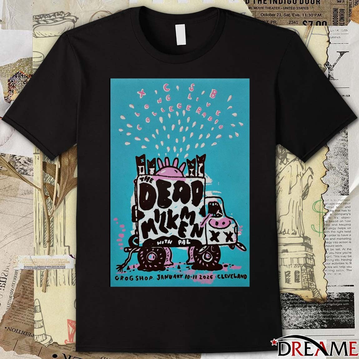Poster The Dead Milkmen January 10-11 2026 Cleveland Heights OH t-shirt