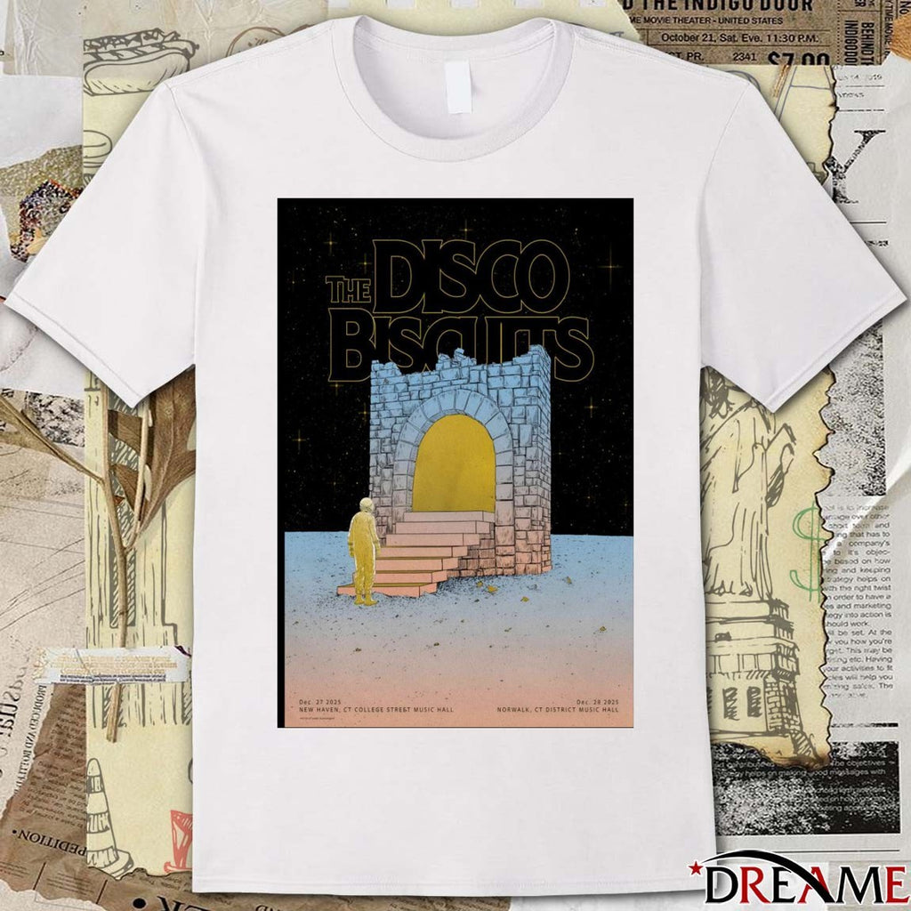 Poster The Disco Biscuits December 27 2025 College Street Music Hall in New Haven CT t-shirt