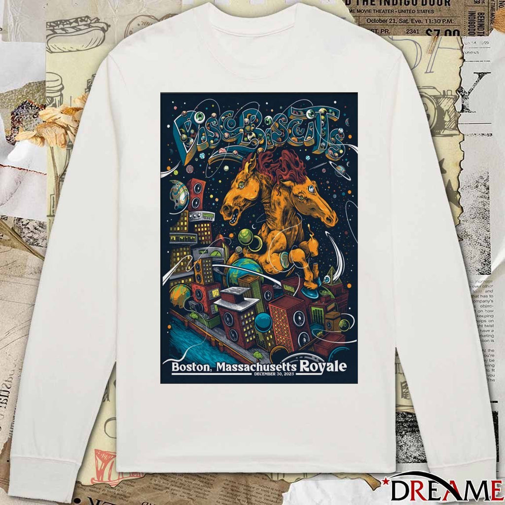 Poster The Disco Biscuits Event Boston MA On December 30 2025 Massachusetts Royale t-shirt