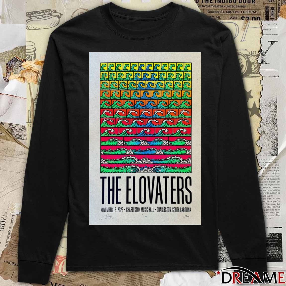 Poster The Elovaters Charleston Music Hall Charleston South Carolina November 13 2025 Signed t-shirt