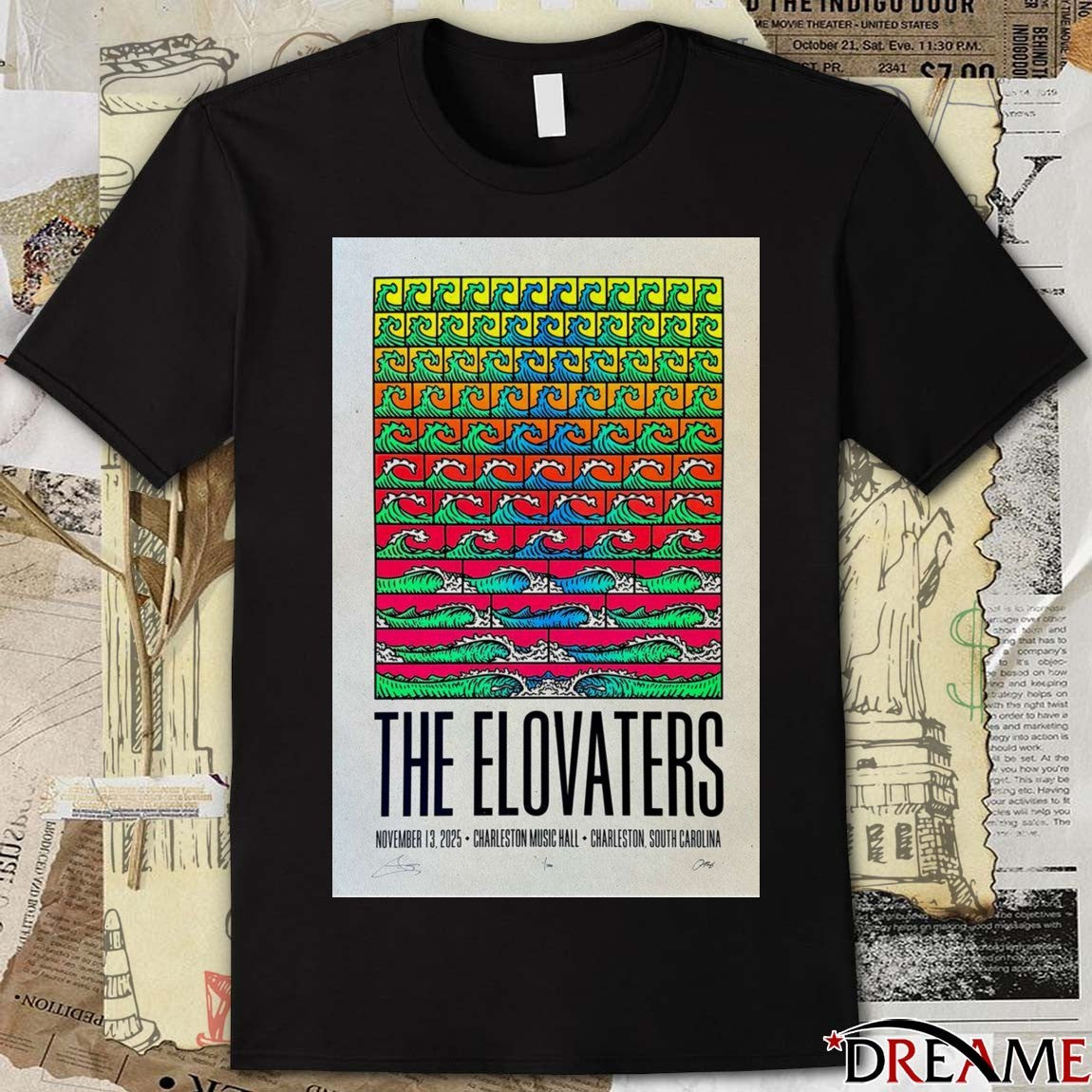 Poster The Elovaters Charleston Music Hall Charleston South Carolina November 13 2025 Signed t-shirt