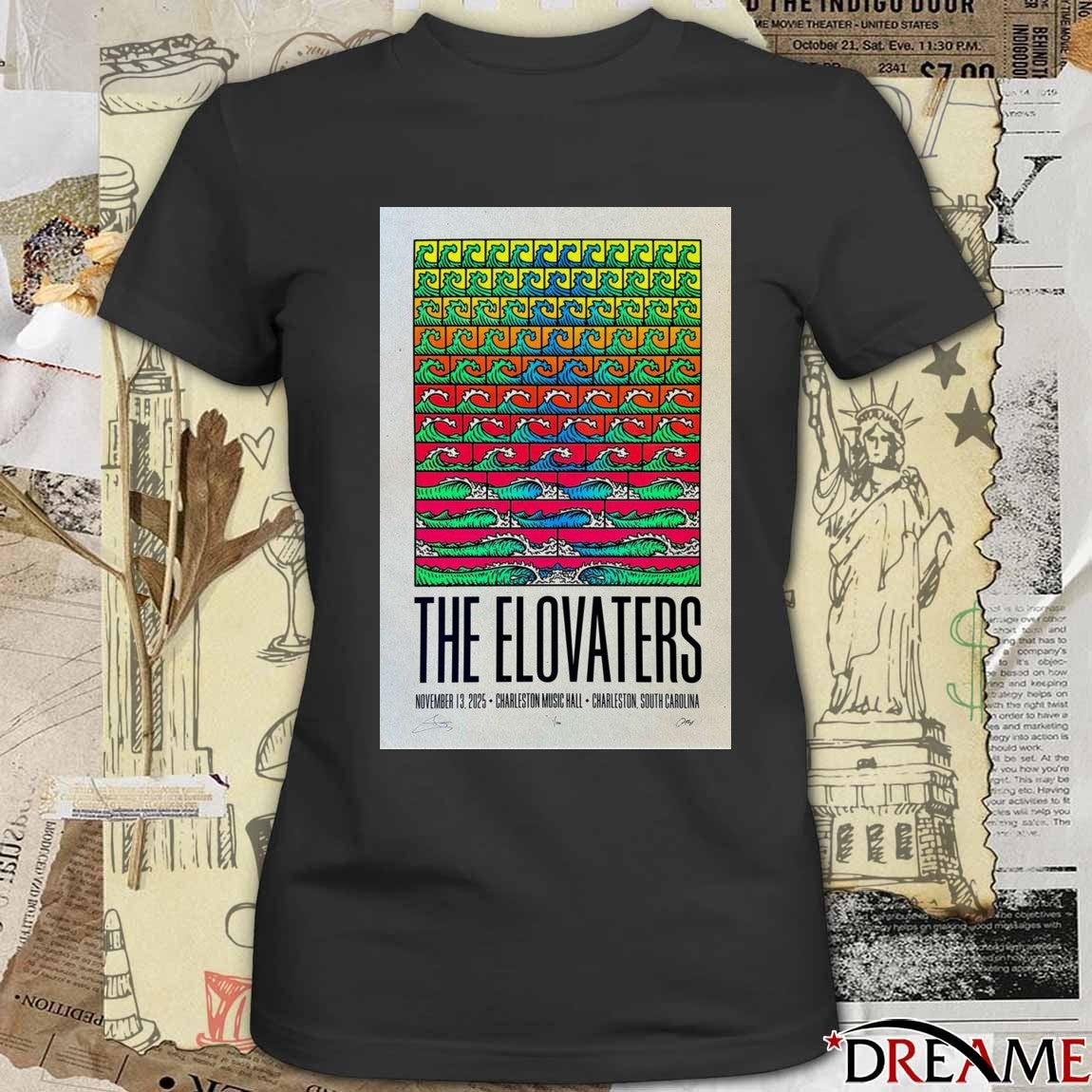 Poster The Elovaters Charleston Music Hall Charleston South Carolina November 13 2025 Signed t-shirt