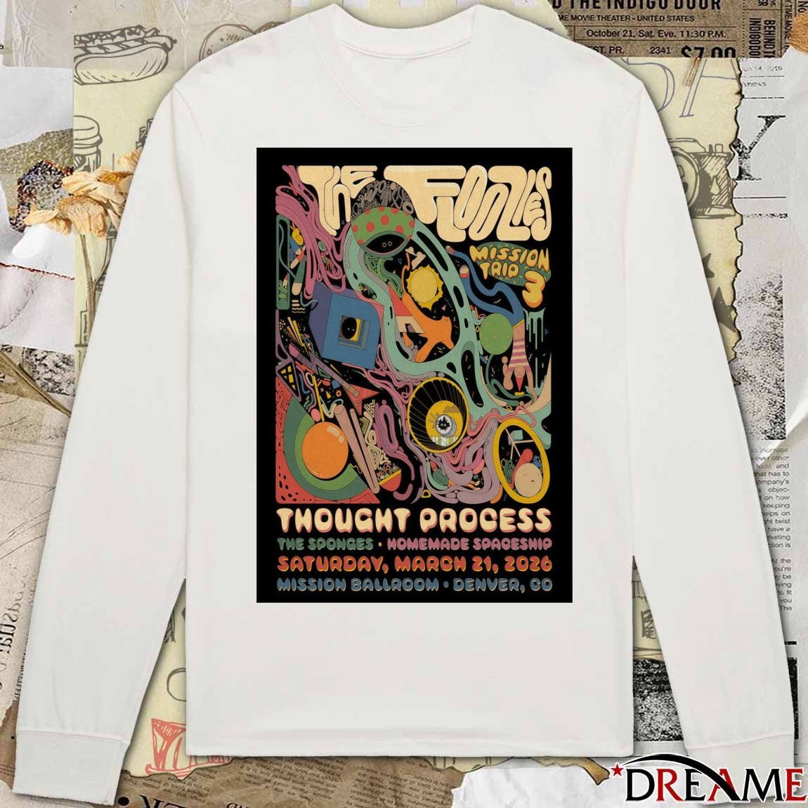 Poster The Floozies March 21 2026 Mission Ballroom Denver CO t-shirt