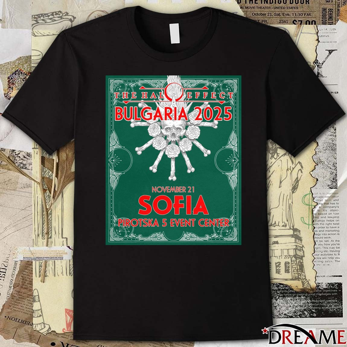 Poster The Halo Effect Sofia Bulgaria November 21 2025 Pirotska 5 Event Center t-shirt