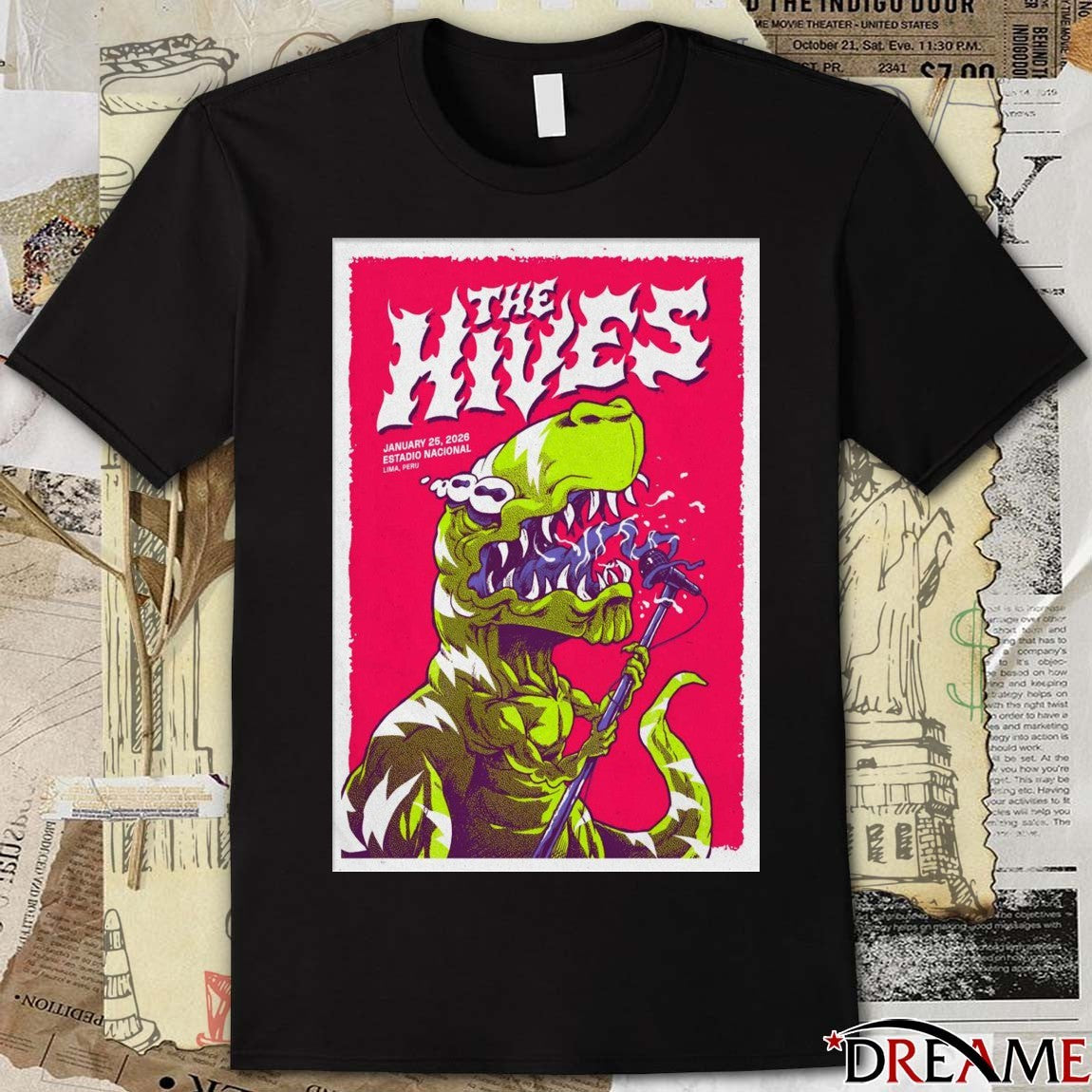 Poster The Hives Lima Peru January 25 2026 Estadio Nacional t-shirt