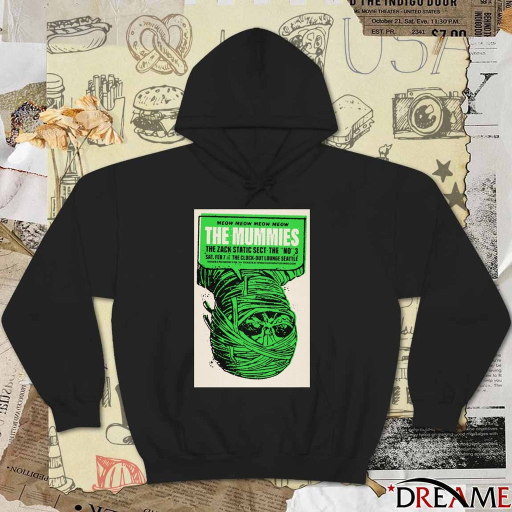 Poster The Mummies February 7 2026 At Clock-Out Lounge In Seattle WA t-shirt