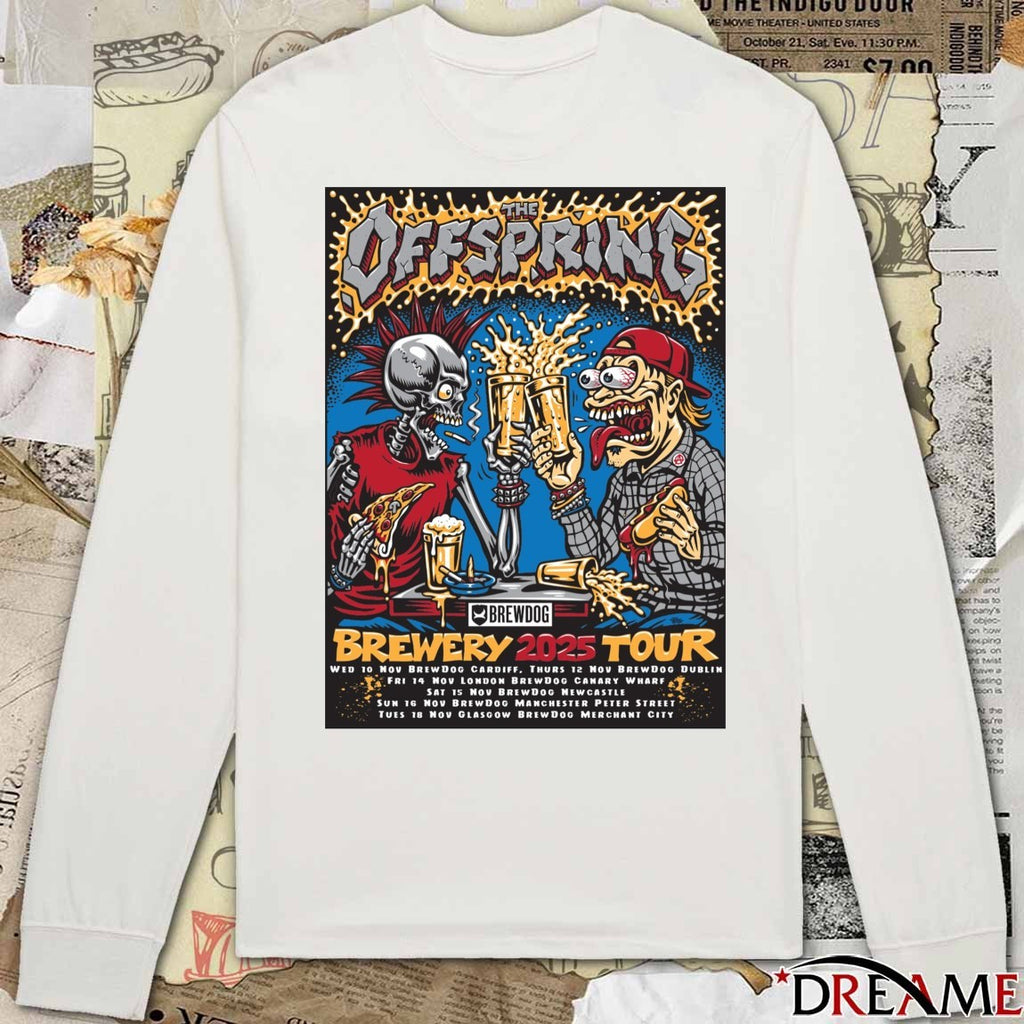Poster The Offspring BrewDog Brewery November 10 – 18 2025 Tour t-shirt