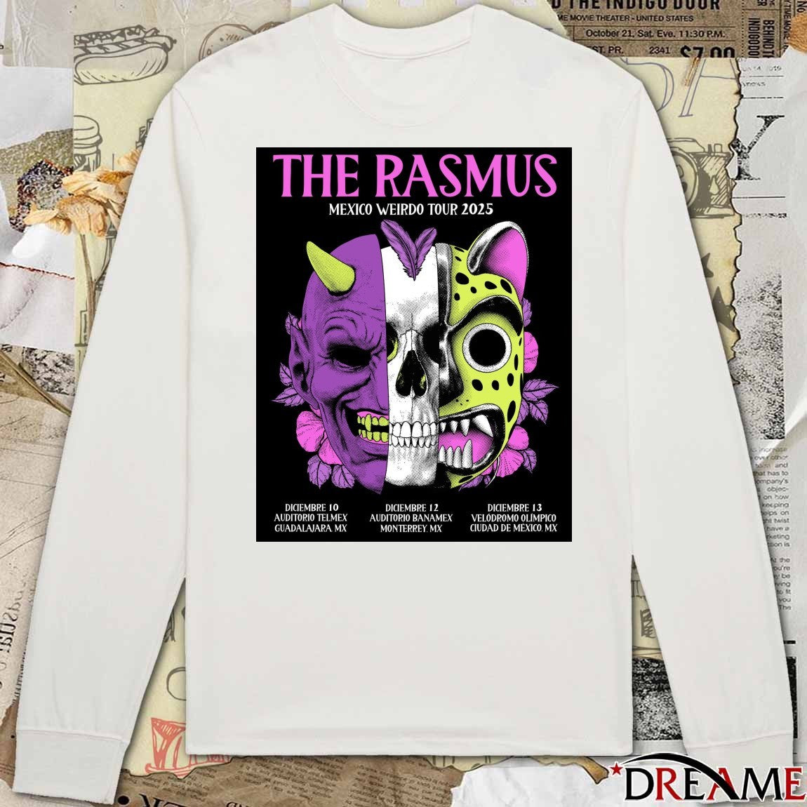 Poster The Rasmus Mexico Weirdo Tour December 10 – 13 2025 t-shirt
