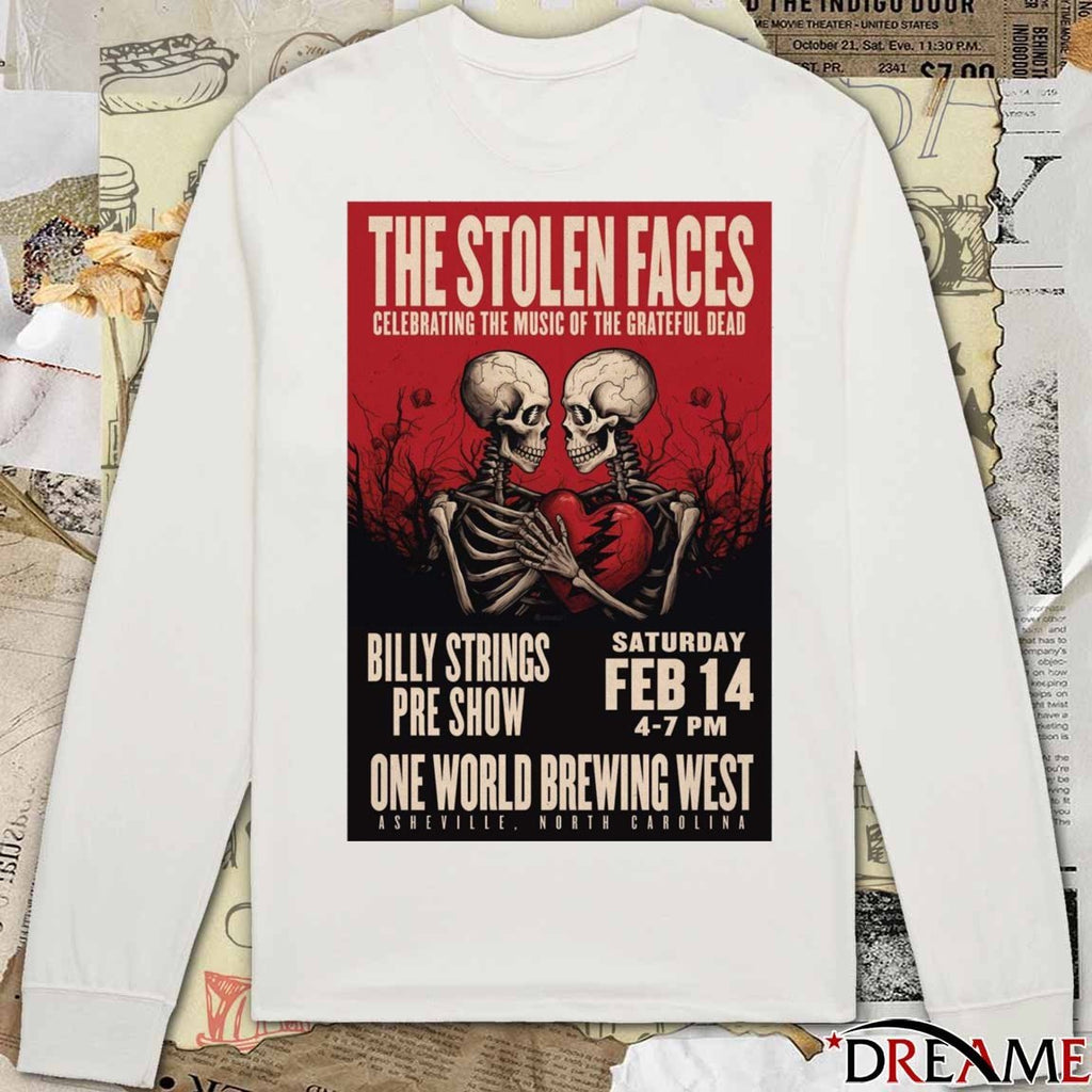 Poster The Stolen Faces Billy Strings concert this Saturday February 14 2026 t-shirt