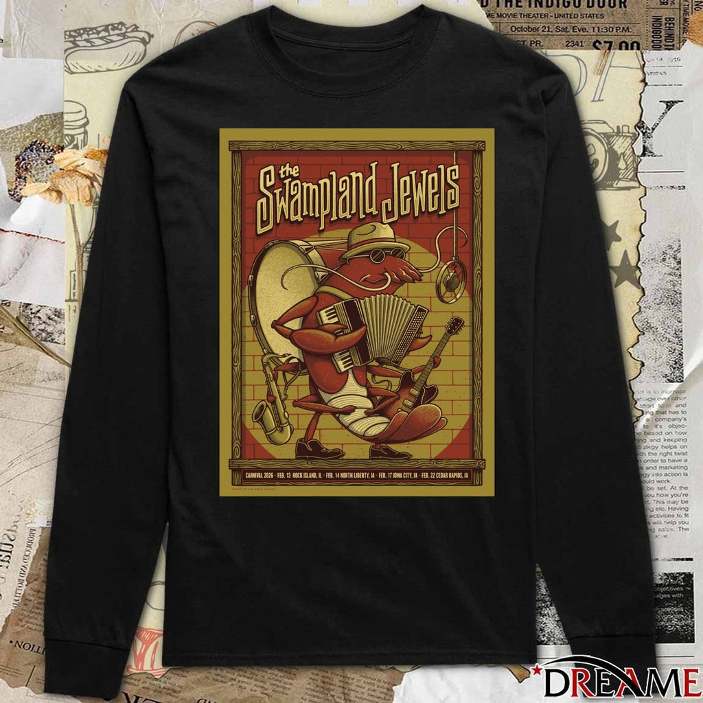 Poster The Swampland Jewels February 2026 Carnival Tour t-shirt