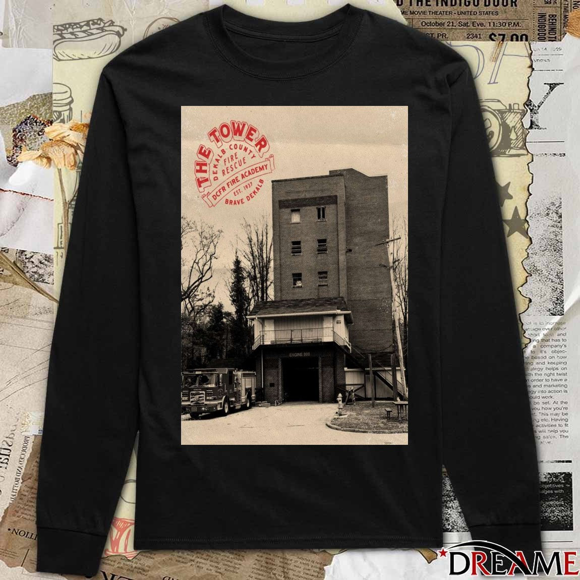 Poster The Tower DeKalb County Fire Academy t-shirt
