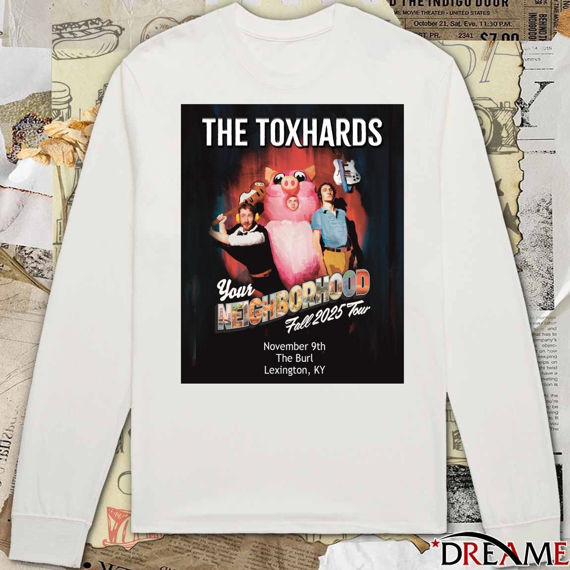 Poster The Toxhards Your Neighborhood Fall 2025 Tour The Burl Lexington KY November 9 2025 t-shirt