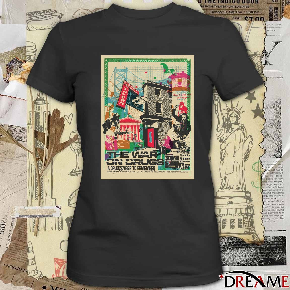 Poster The War On Drugs December 18-20 2025 Johnny Brenda’s Philadelphia PA t-shirt