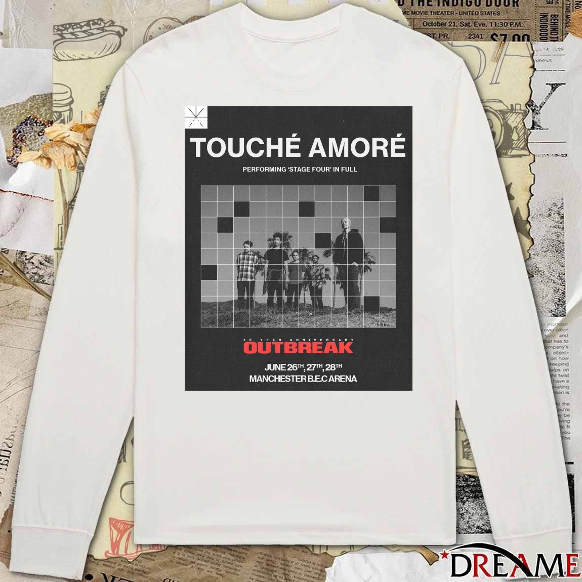 Poster Touche Amore Performing Stage Four In Full Arena June 26 – 28 2026 New t-shirt