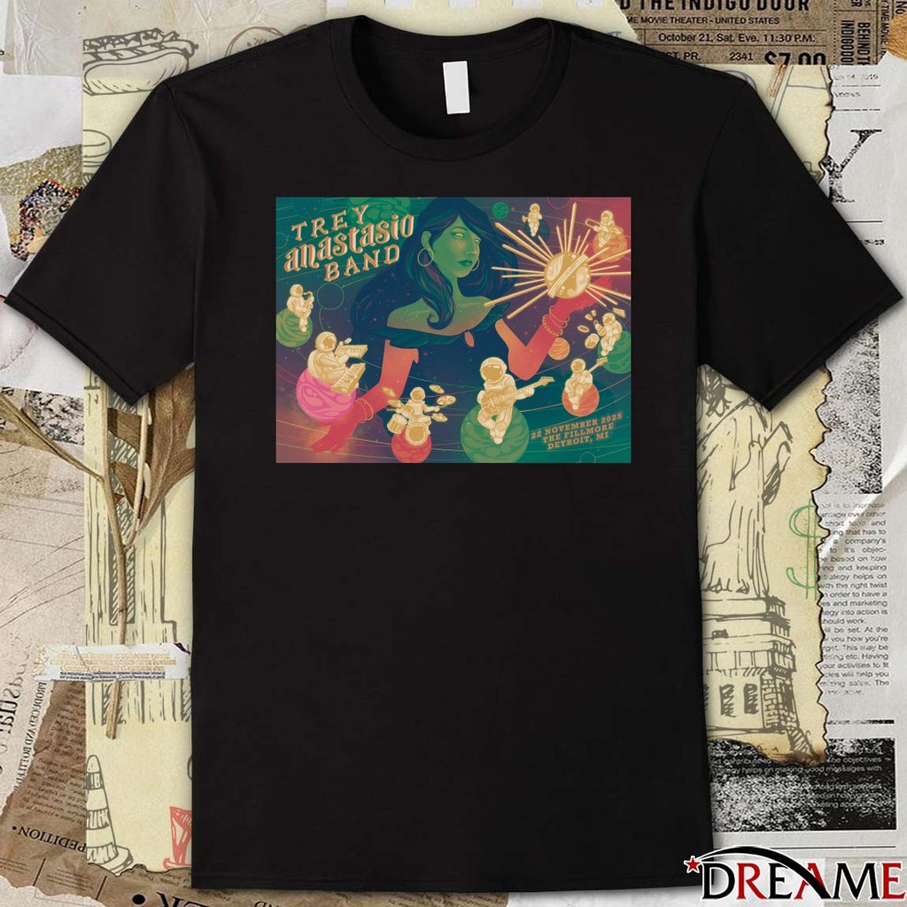 Poster Trey Anastasio Band November 22 2025 The Fillmore In Detroit MI t-shirt