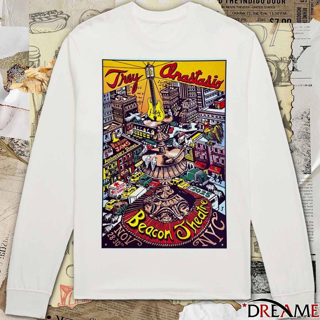 Poster Trey Anastasio Band November 28 2025 Beacon Theatre In NYC t-shirt