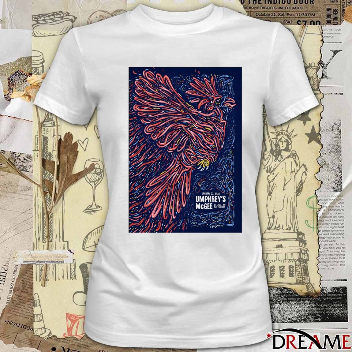 Poster Umphrey’s McGee January 22 2026 St. Louis MO The Pageant t-shirt