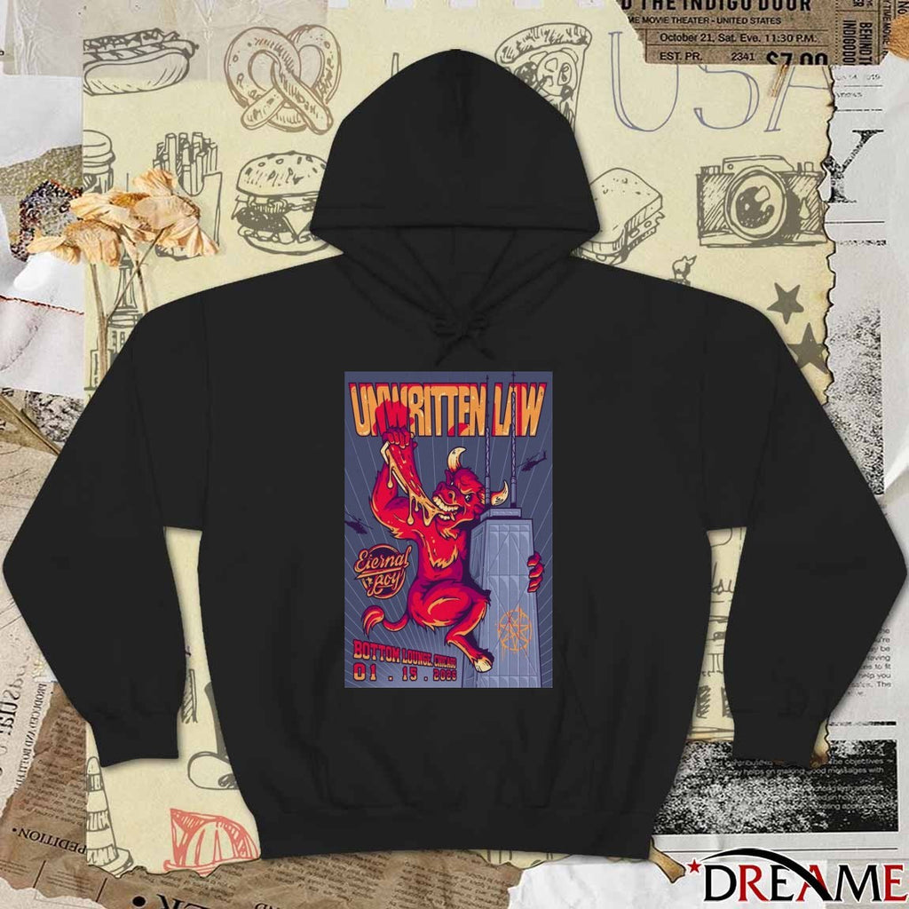 Poster Unwritten Law January 15 2026 Bottom Lounge Chicago t-shirt