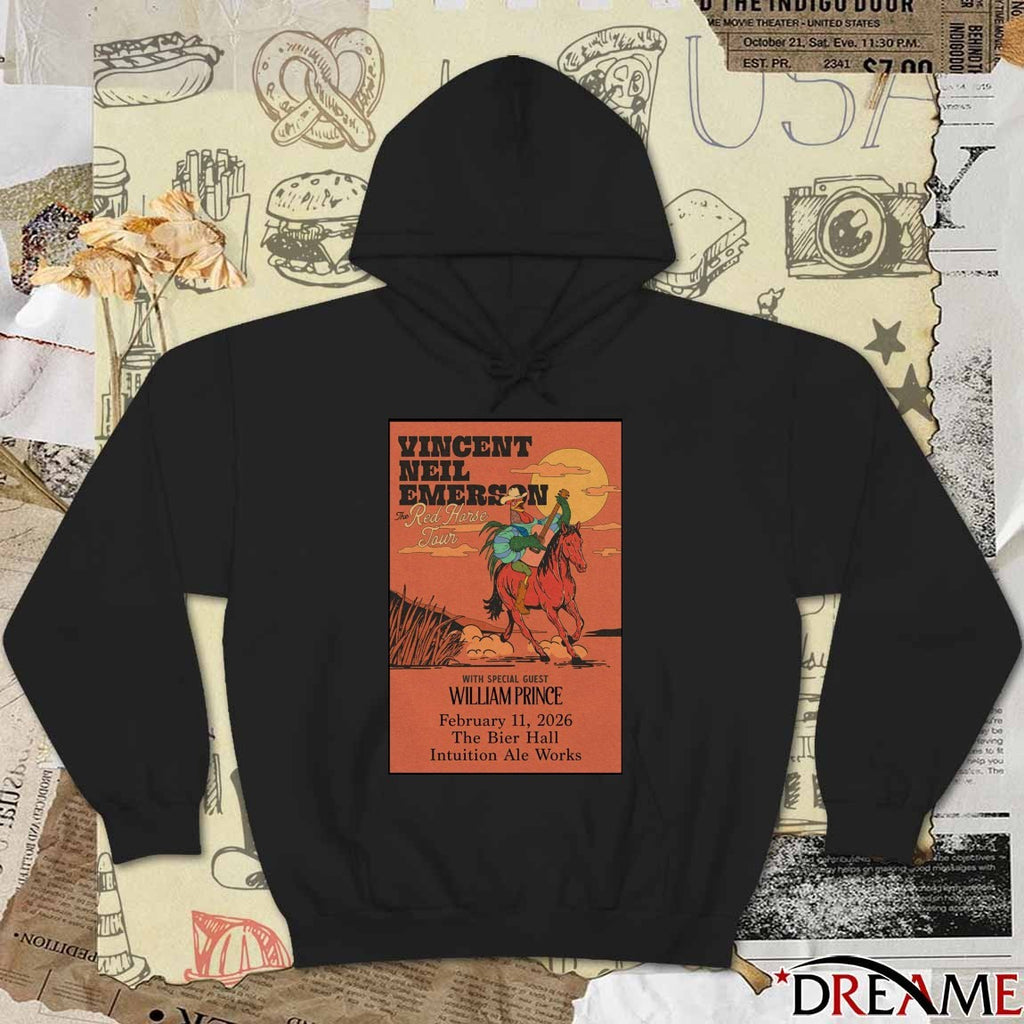 Poster Vincent Neil Emerson with William Prince at Bier Hall February 11, 2026 t-shirt