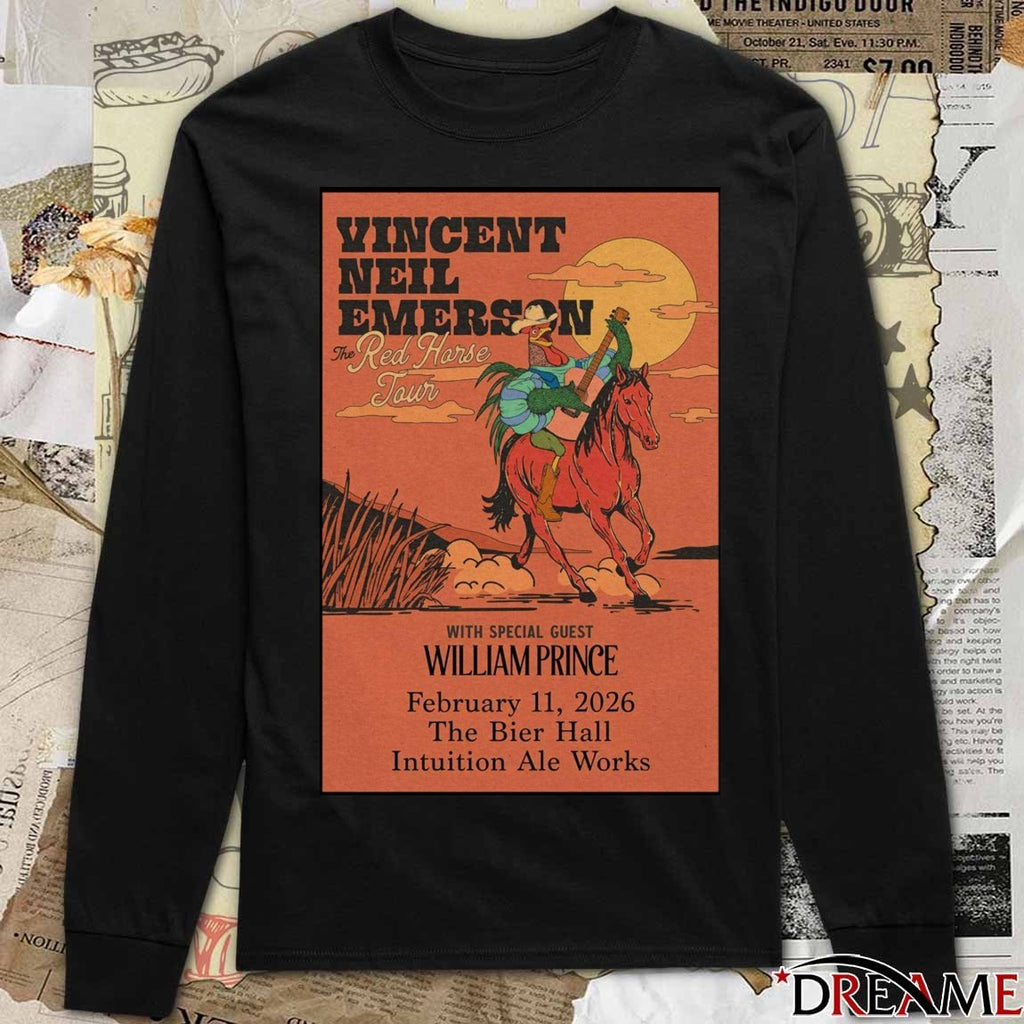 Poster Vincent Neil Emerson with William Prince at Bier Hall February 11, 2026 t-shirt