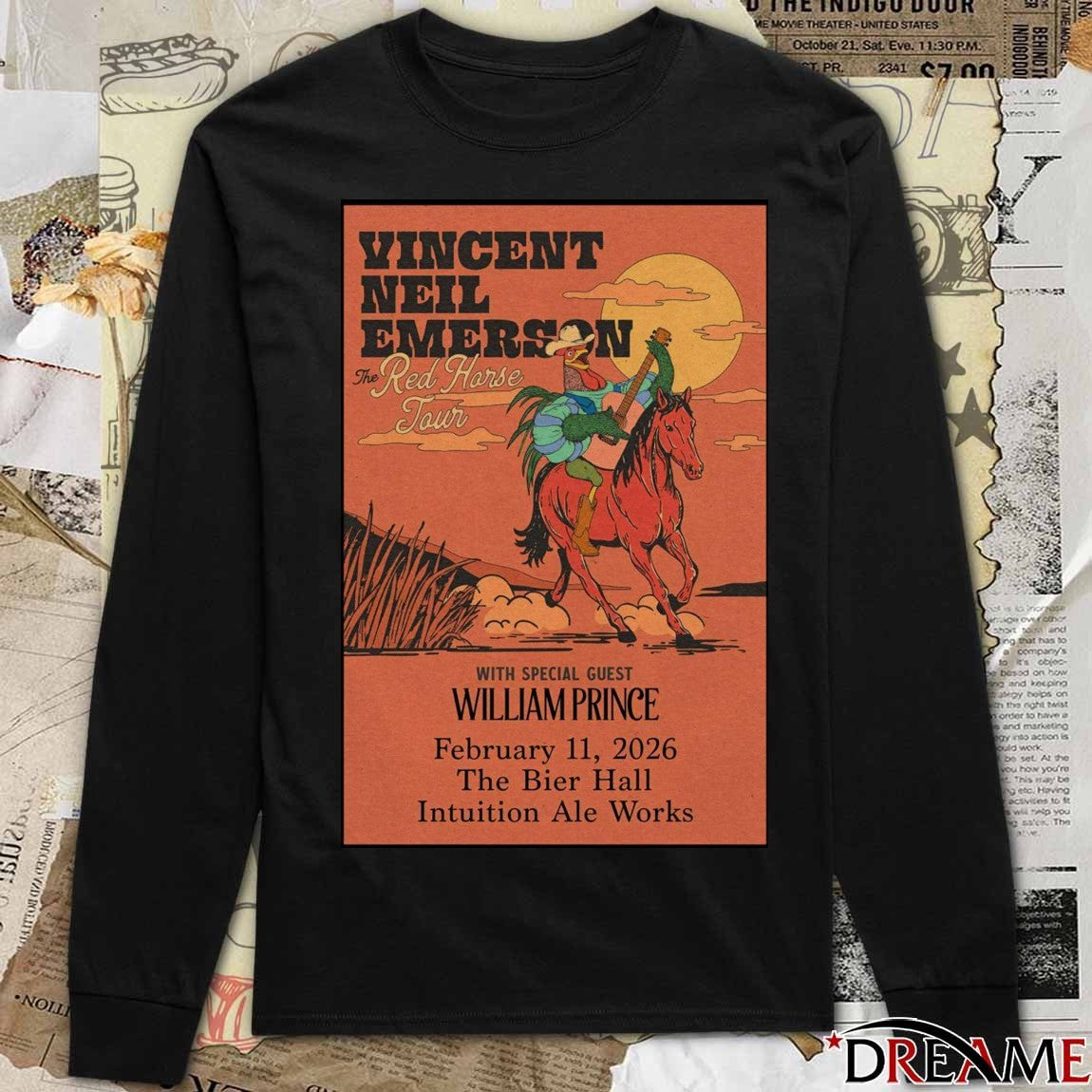 Poster Vincent Neil Emerson with William Prince at Bier Hall February 11, 2026 t-shirt