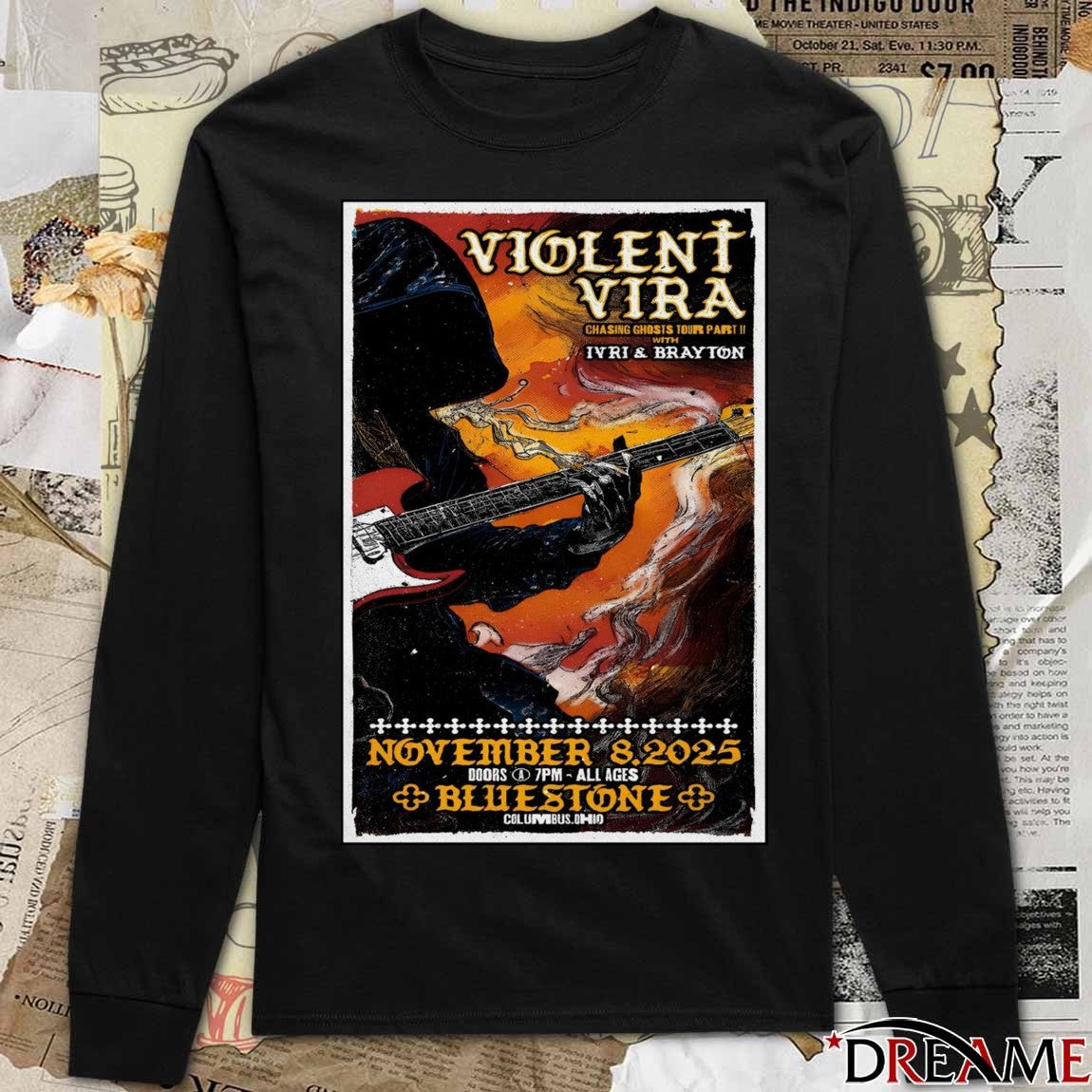 Poster Violent Vira Concert November 08 2025 Columbus, OH t-shirt