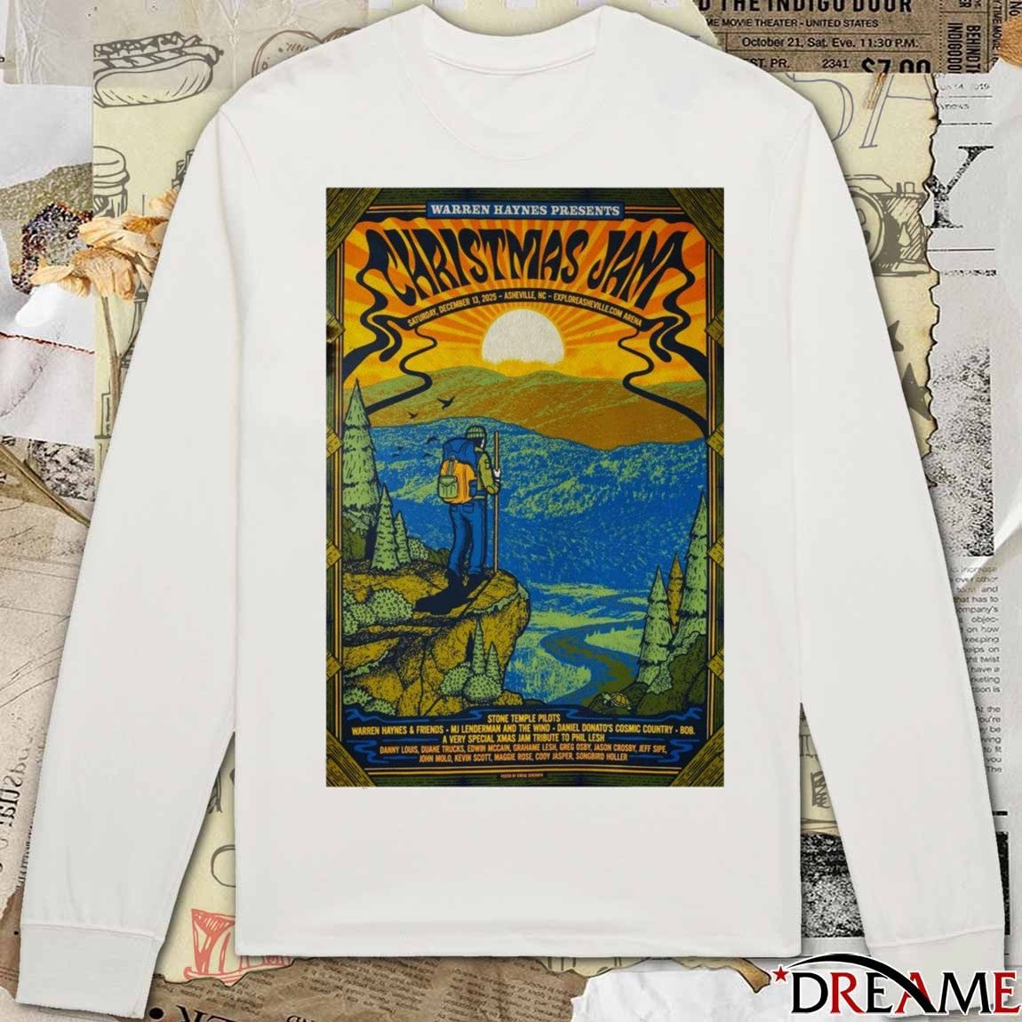 Poster Warren Haynes Presents The Christmas Jam December 13, 2025 Asheville t-shirt