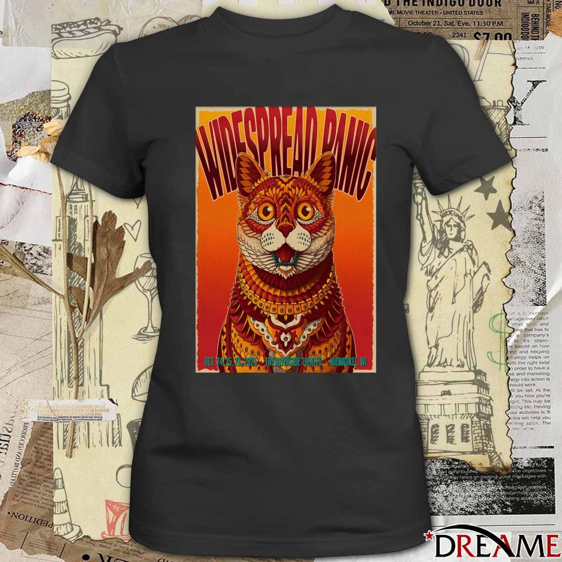 Poster Widespread Panic At Riverside Theater On October 24-26 2025 Milwaukee WI t-shirt