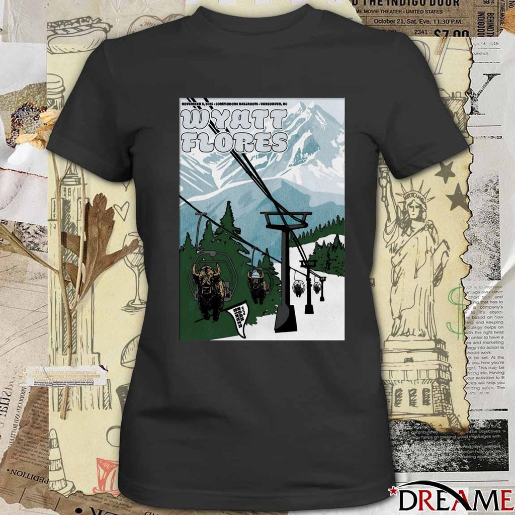 Poster Wyatt Flores Tour Vancouver BC On November 8 2025 t-shirt