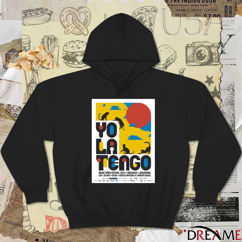 Poster Yo La Tengo November 1 2025 Music Wins Festival In Buenos Aires Argentina t-shirt