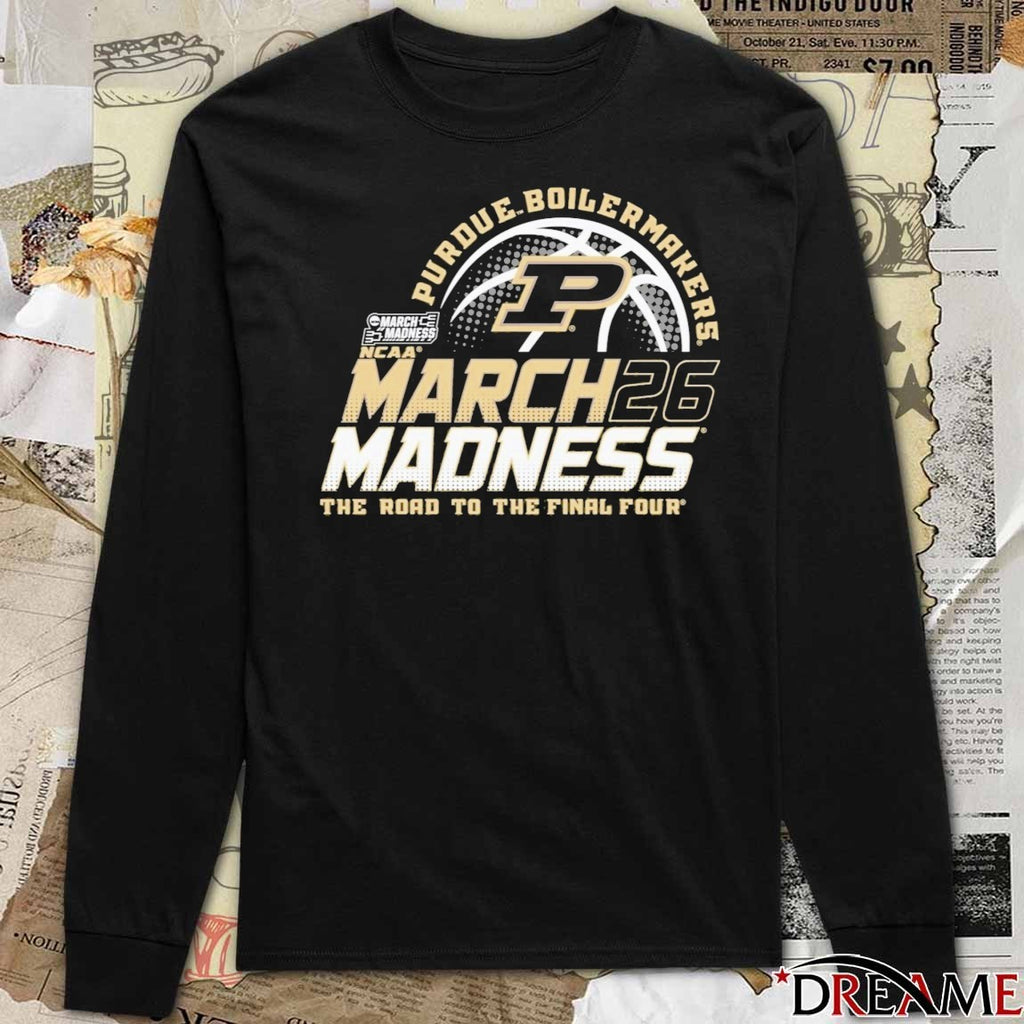 Purdue Boilermakers 2026 NCAA March Madness Men’s Basketball The Road To The Final Four Elite 8 t-shirt