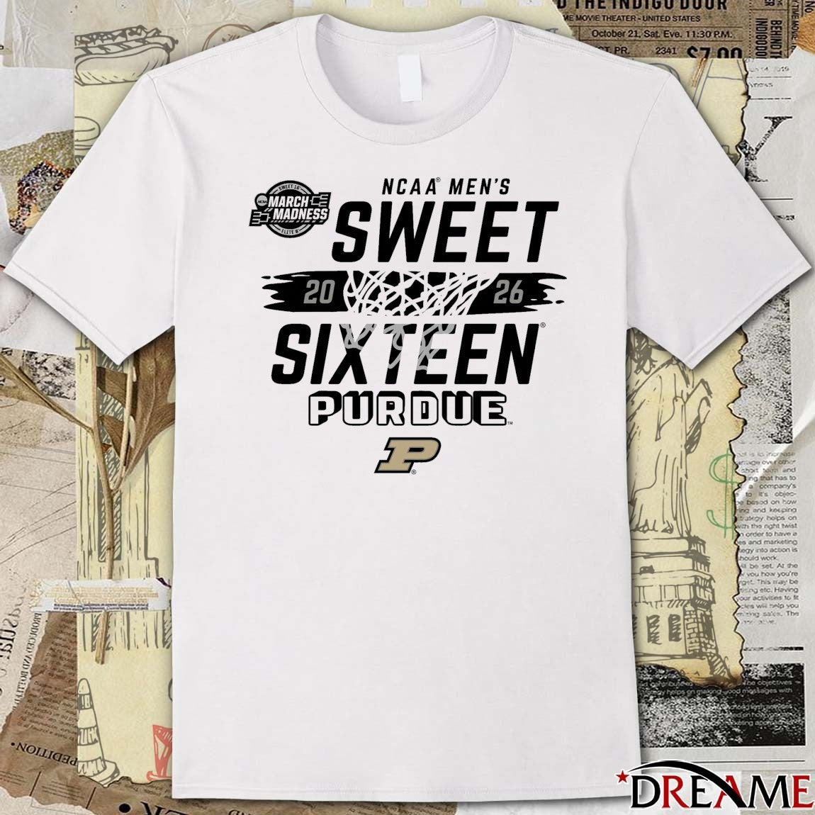 Purdue Boilermakers 2026 NCAA March Madness Sweet Sixteen No 1 Offense America Big Ten Champions West Region t-shirt