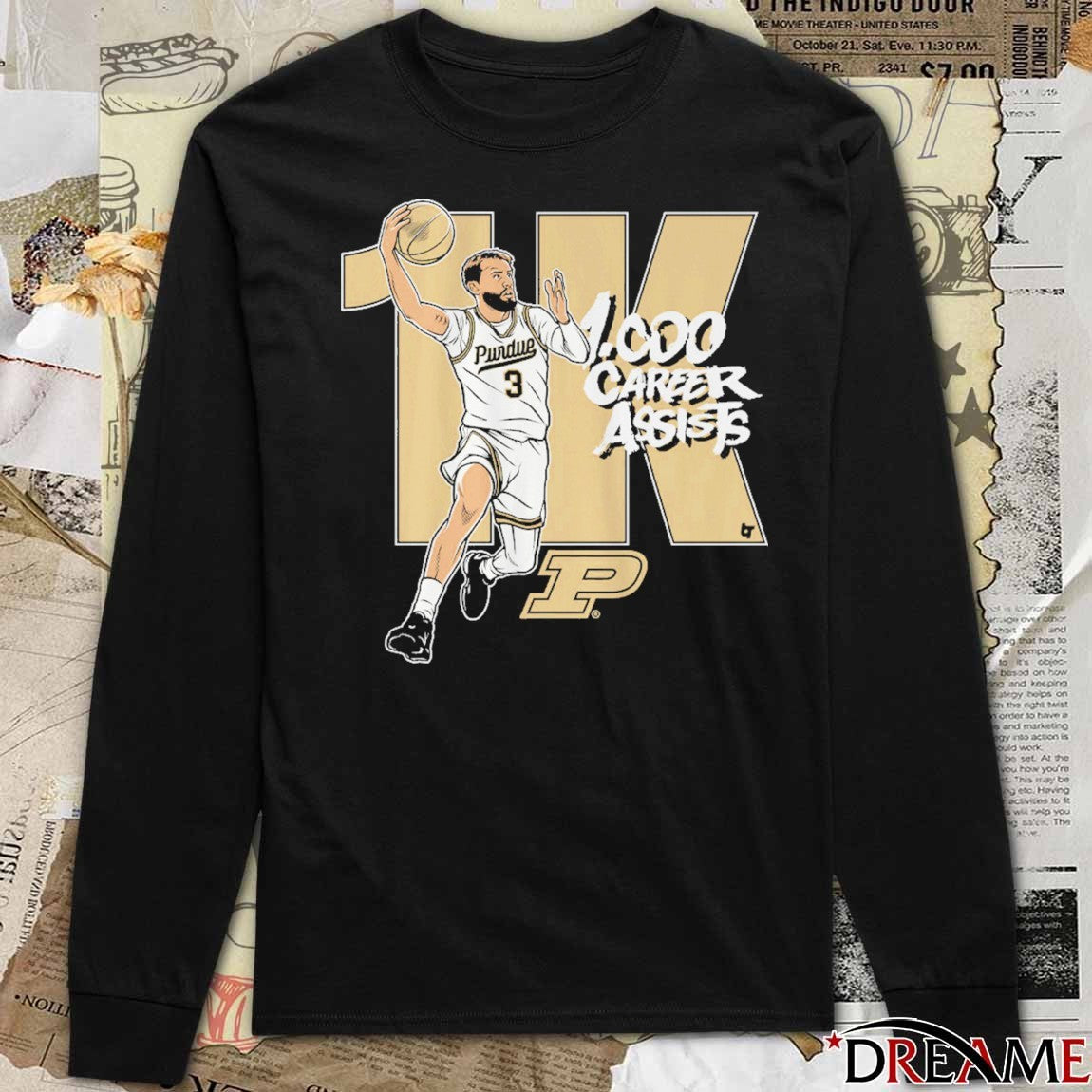 Purdue Boilermakers Basketball Braden Smith 1,000 Assists t-shirt