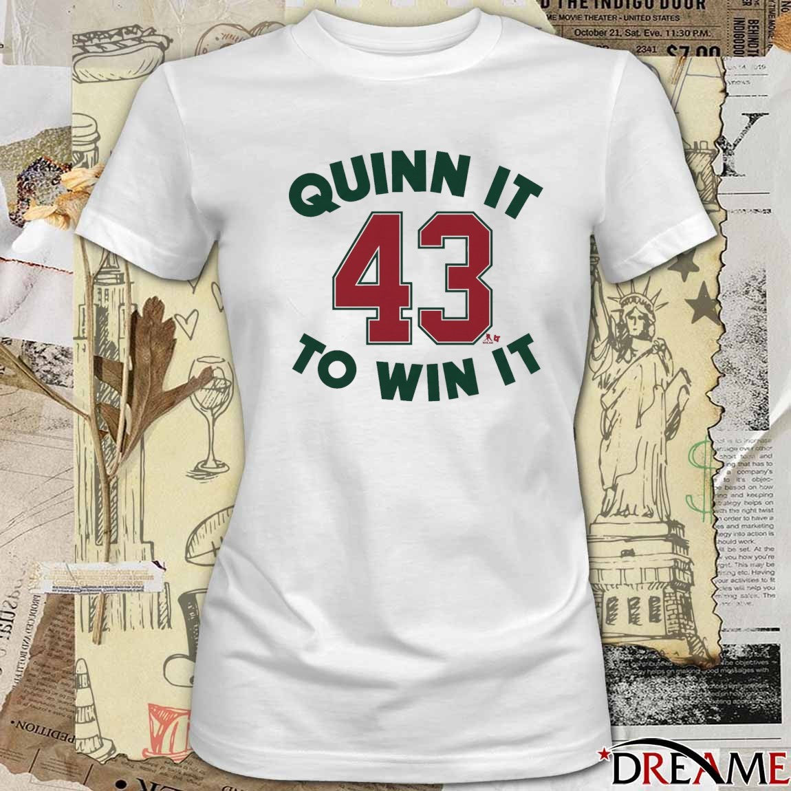Quinn Hughes Quinn It To Win It 43 Minnesota Wild Hockey t-shirt
