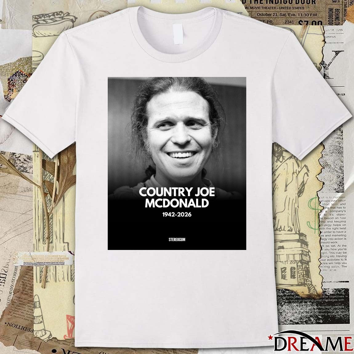R.I.P. Joseph Country Joe McDonald 1942 – 2026 Poster t-shirt