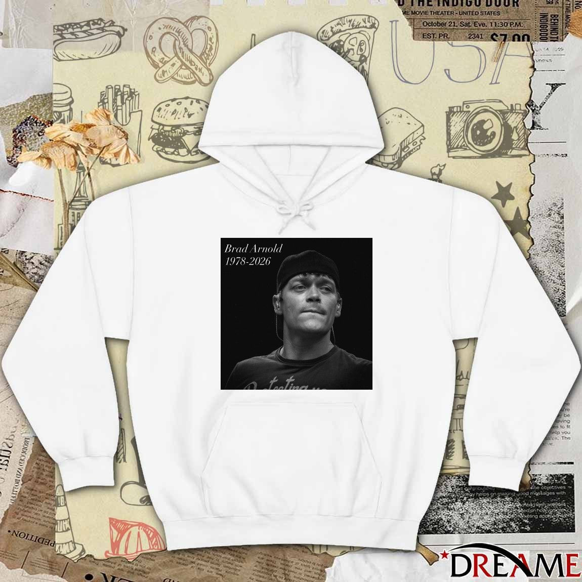 RIP Brad Arnold 1978 – 2026 Rock History Poster t-shirt