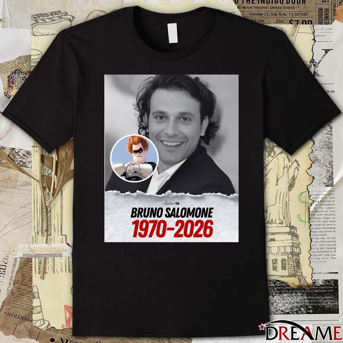 RIP Bruno Salomone 1970 – 2026 AnimeTV t-shirt