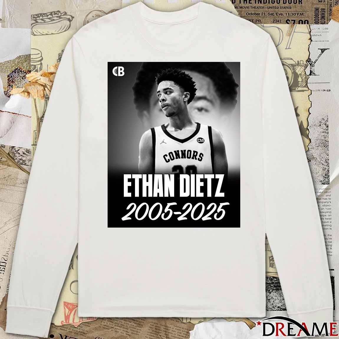 RIP Ethan Dietz 2005 – 2025 Basketball Player At Connors State College In Oklahoma t-shirt