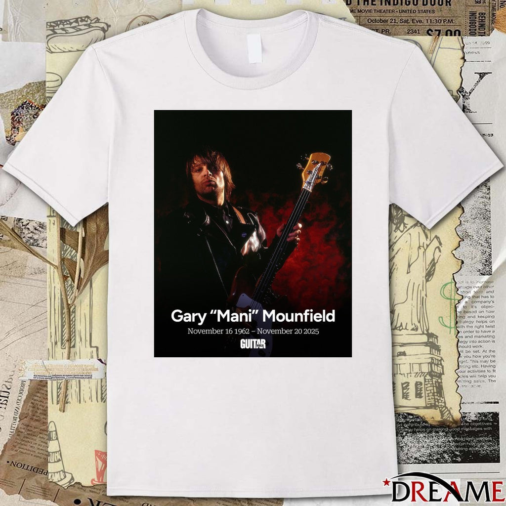 RIP Gary Mani Mounfield Has Died Aged 63 November 16 1962 – November 20 2025 Poster t-shirt