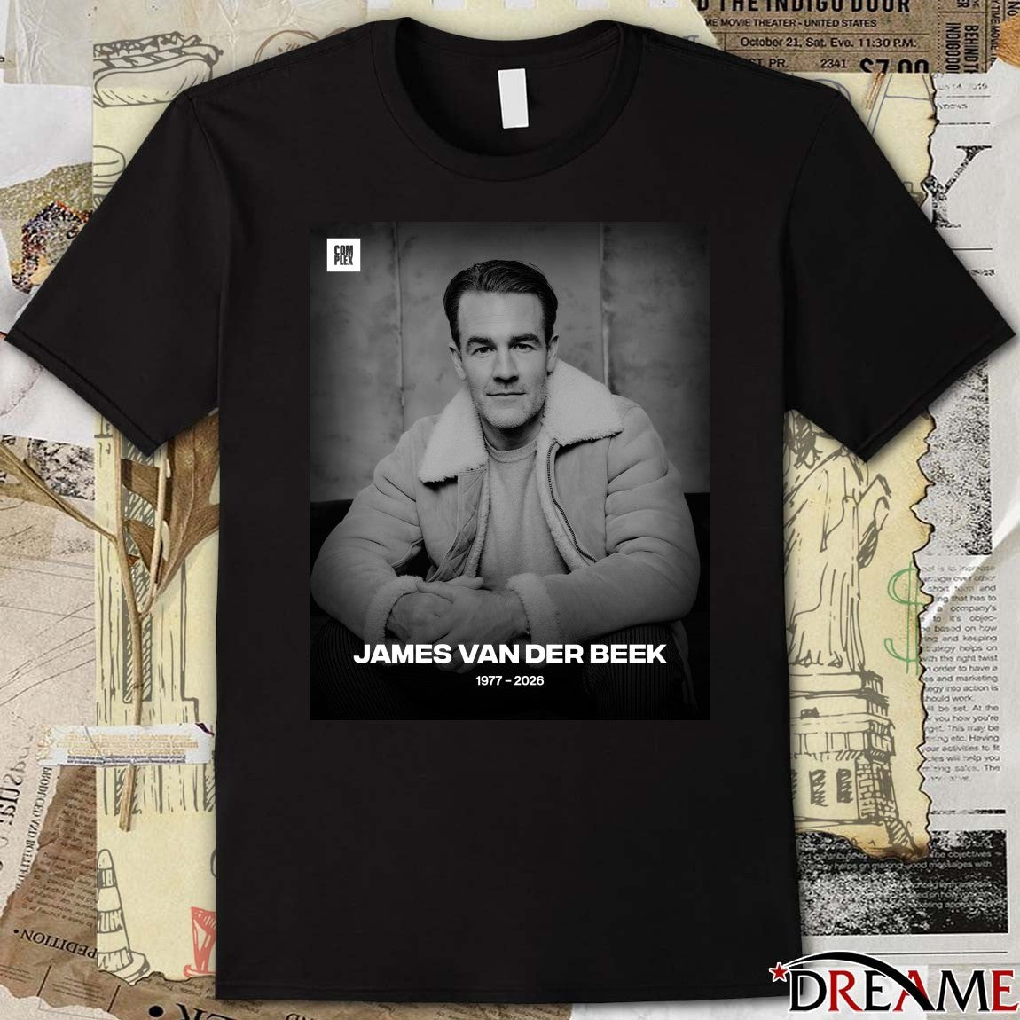 RIP James Van Der Beek Dawson’s Creek 1977 – 2026 Poster t-shirt