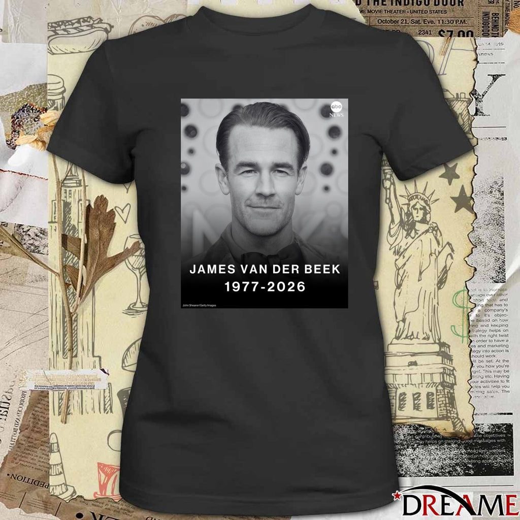 RIP James Van Der Beek Dawson’s Creek and Varsity Blues 1977 – 2026 Poster t-shirt