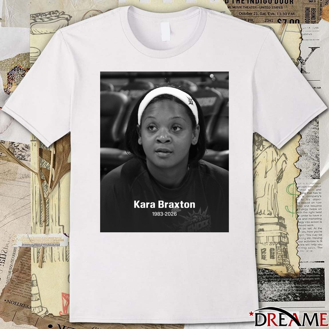 RIP Kara Braxton Detroit Shock Has Died At The Age Of 43 1983 – 2026 Poster t-shirt