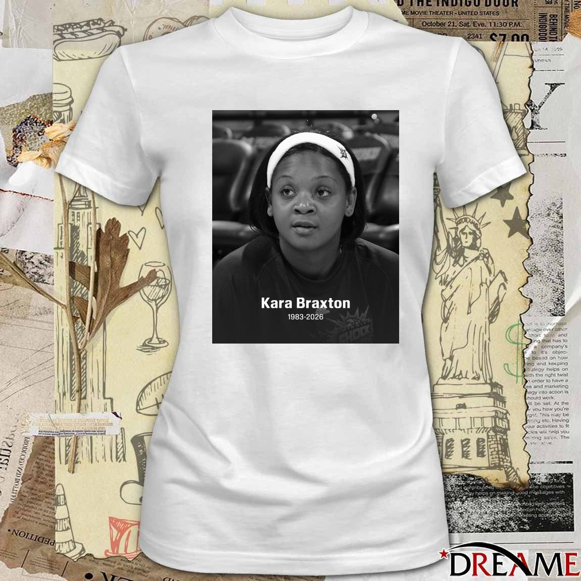 RIP Kara Braxton Detroit Shock Has Died At The Age Of 43 1983 – 2026 Poster t-shirt