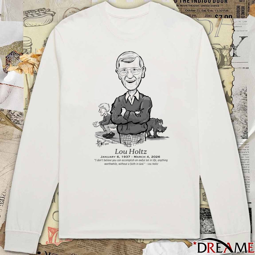 RIP Lou Holtz January 6 1937 – March 4 2026 Hogtoons Poster t-shirt