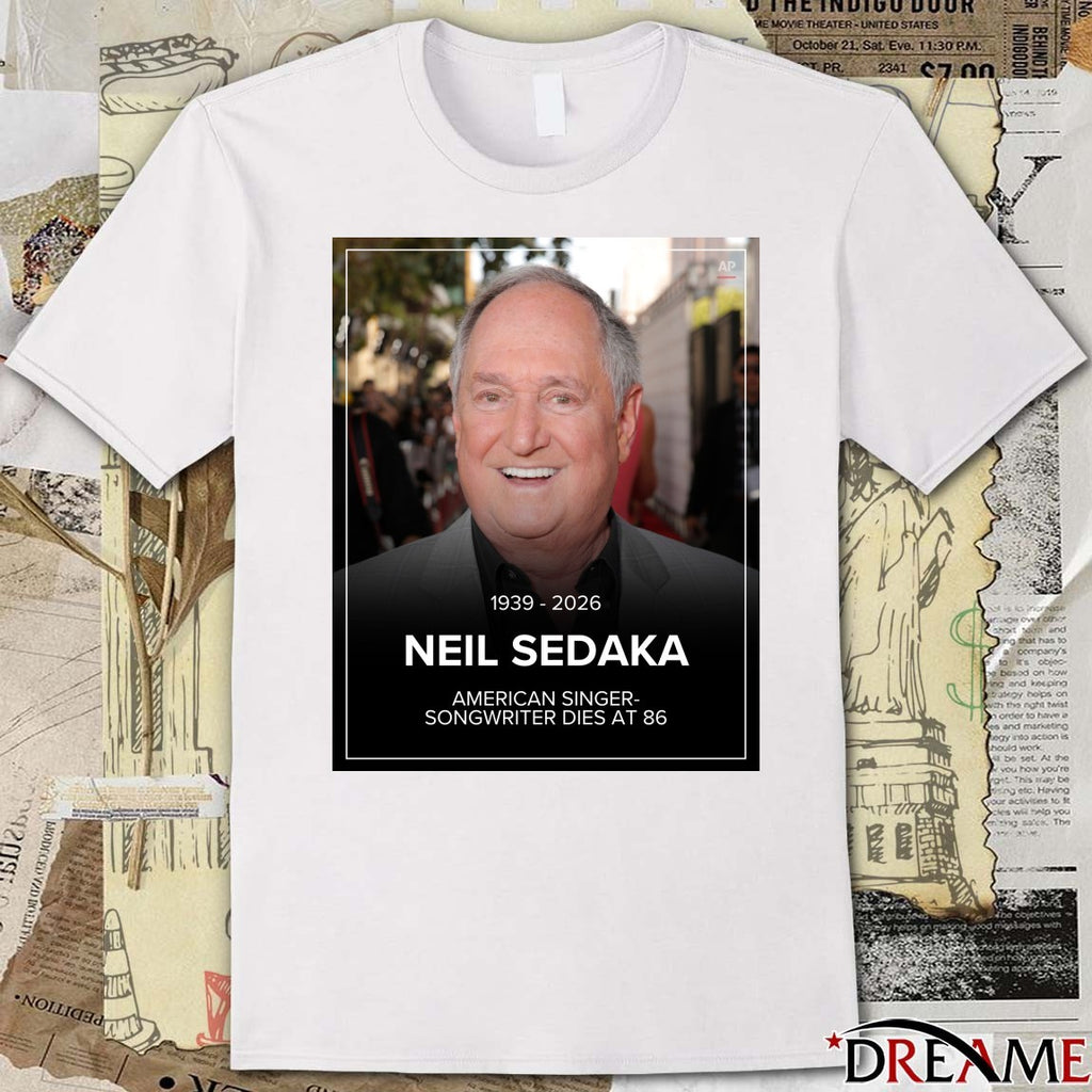 RIP Neil Sedaka 1939 – 2026 American Singer-Songwriter Dies At 86 Poster t-shirt