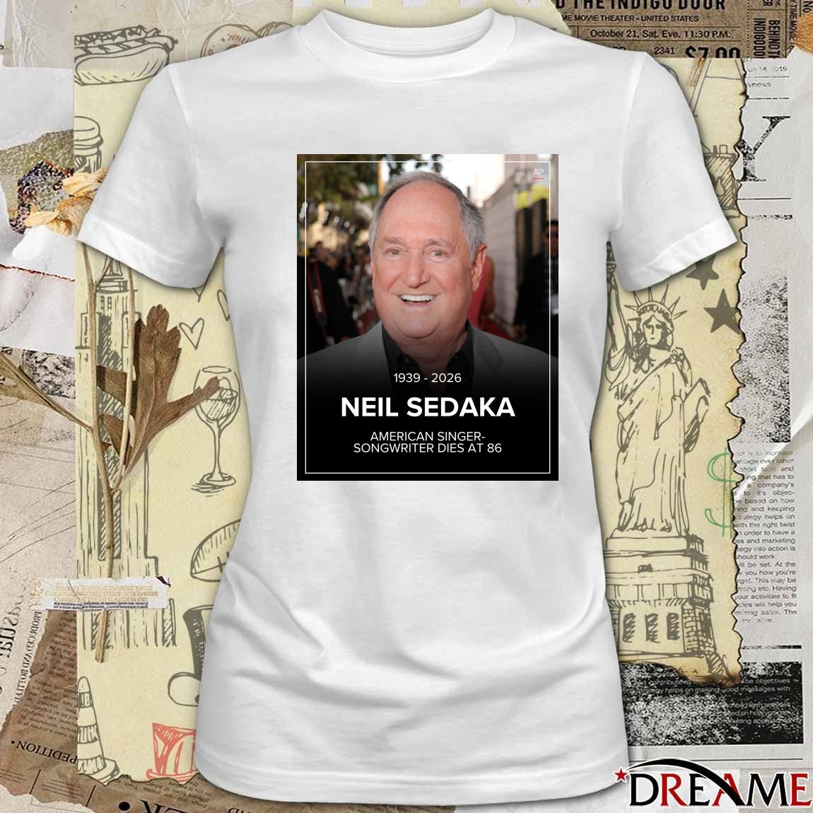 RIP Neil Sedaka 1939 – 2026 American Singer-Songwriter Dies At 86 Poster t-shirt