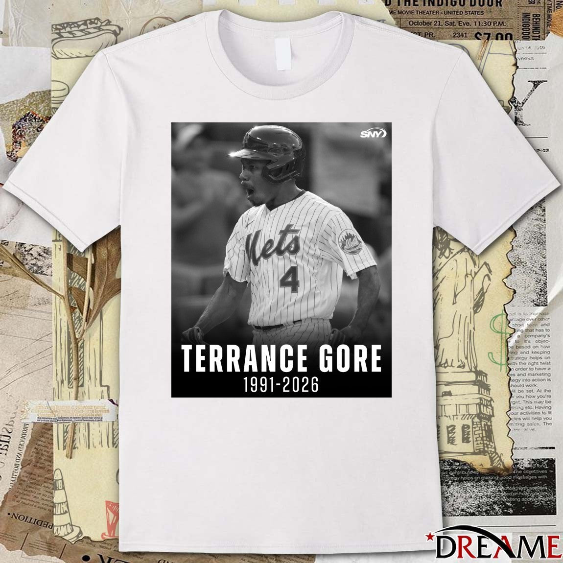 RIP Terrance Gore 1991 – 2026 SNY Mets Poster t-shirt
