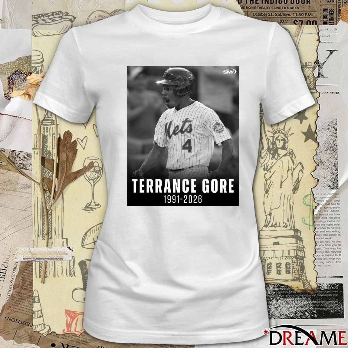 RIP Terrance Gore 1991 – 2026 SNY Mets Poster t-shirt
