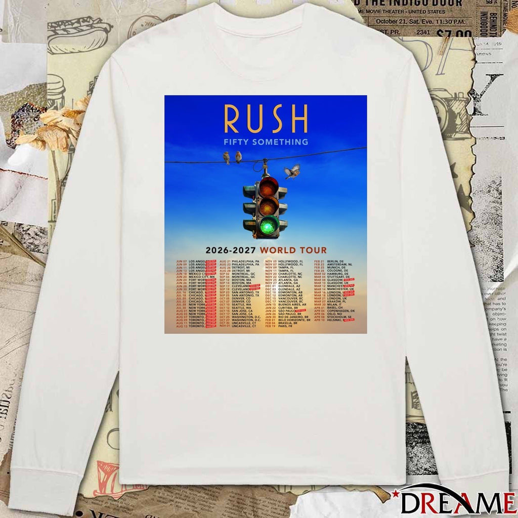 RUSH Fifty Something World Tour 2026 – 2027 Poster t-shirt